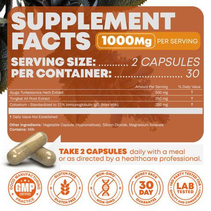 Turkesterone & Tongkat Ali Capsules for Performance